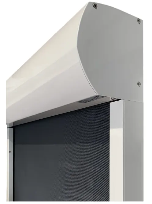 Måttbeställd Zip Screen Styra Z560 vitlackerad med motordrift