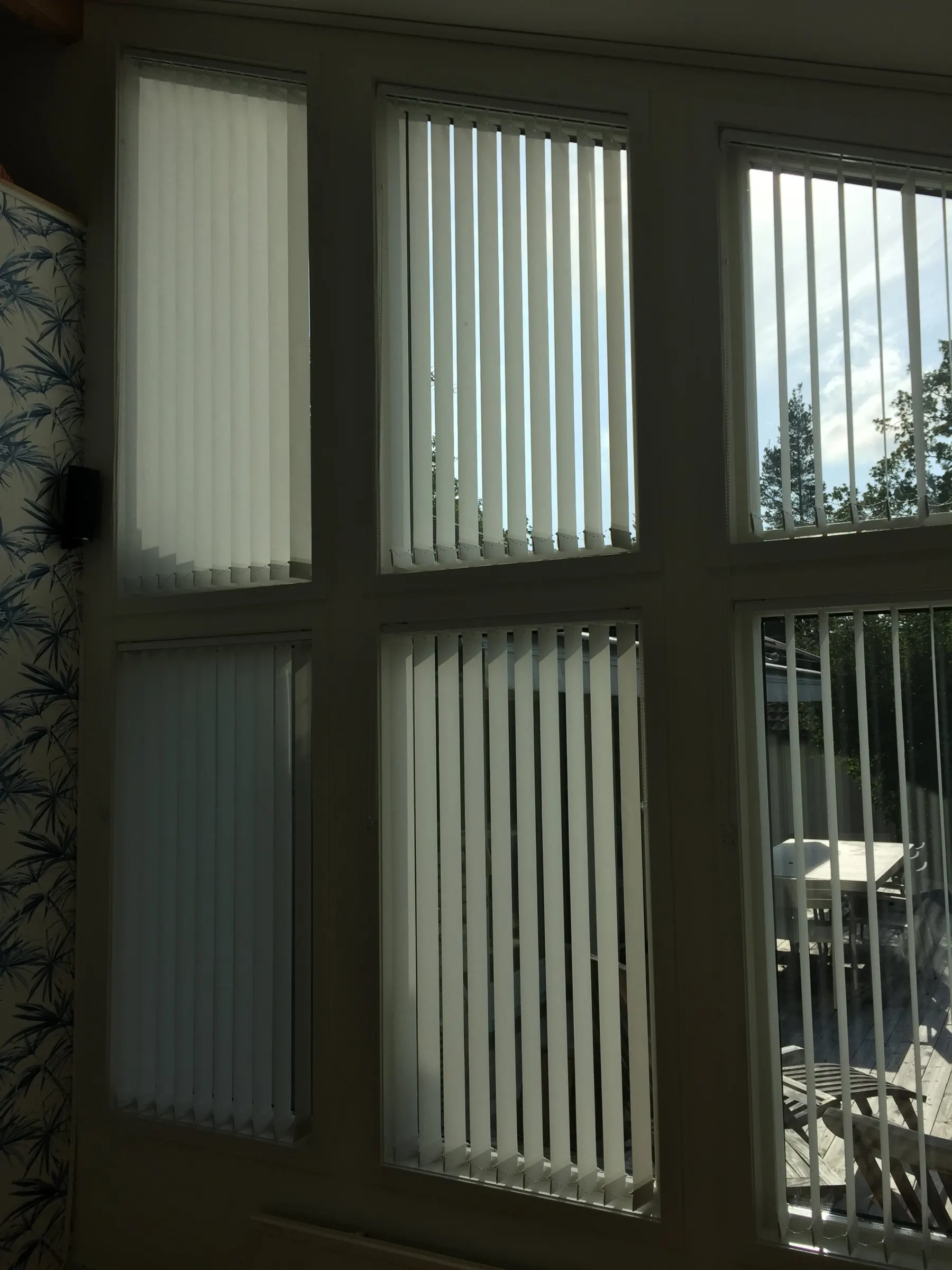 Lamellgardiner StyRa 127 mm Lutande fönsterparti