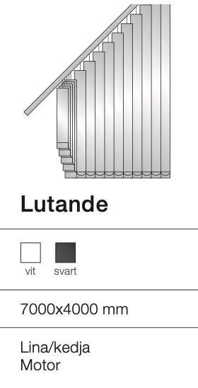 Diagram av en lutande lina eller kedja som drivs av en motor. Bilden visar färgvalet vitt och svart, med dimensionerna 7000x4000 mm.