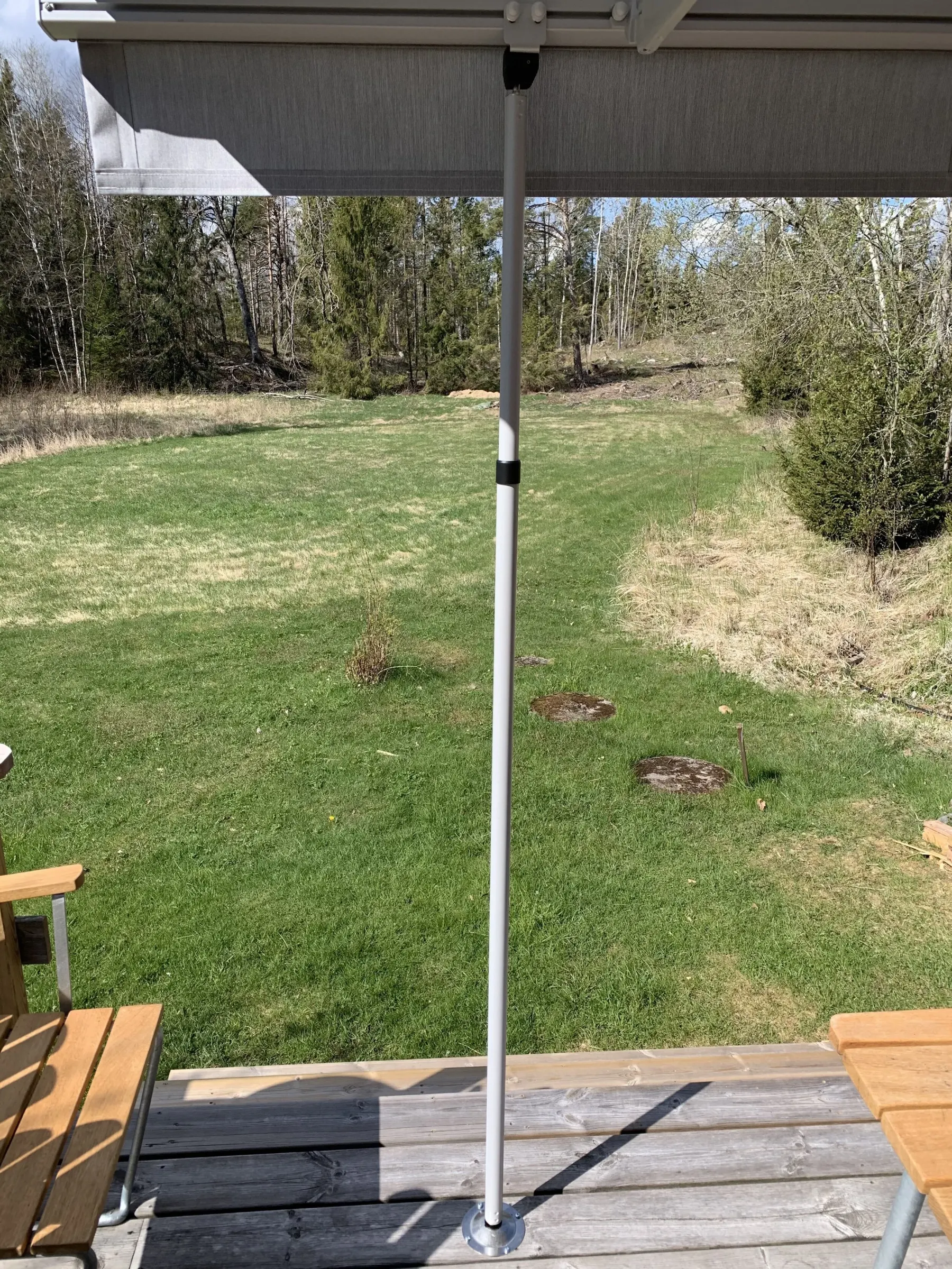 Teleskopstag / vindsäkring Robust justerbar 1500-2500 mm silver